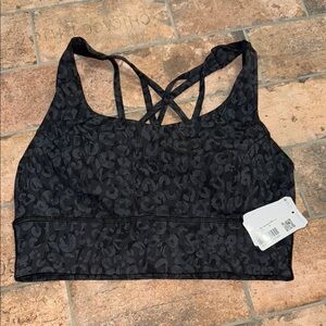 Lululemon Athletica Black Patterned Sports Bra
